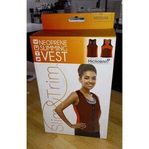 Slim & Trim Neoprene Slimming Vest Womens Medium - Coral Combo